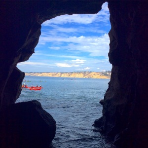 View from inside the walk through cave